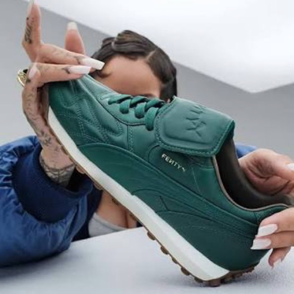 Puma x Fenty women’s Avanti Dark Green sneakers